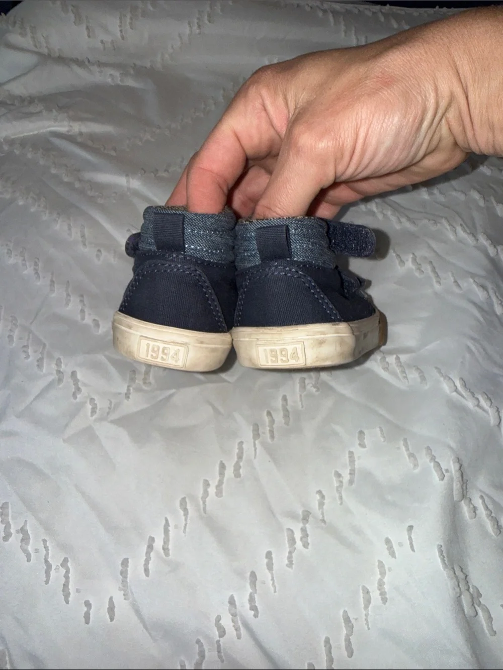 Old Navy Navy Blue Kids Velcro High-Top Sneakers